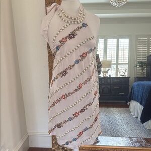 Free People Rene Mini Halter bow tie Dress with gorgeous floral details. Size XS